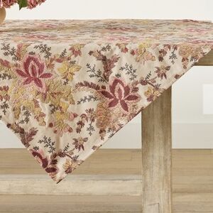 Pottery Barn Emrys Embroidered Cotton Table Throw